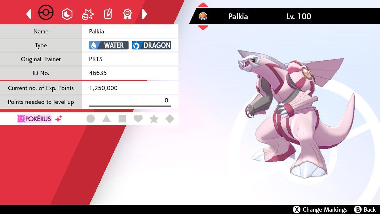 Shiny PALKIA Pokemon Sword Shield 6IV Competitive Battle Ready – Sword & Shield Pokémon card photo