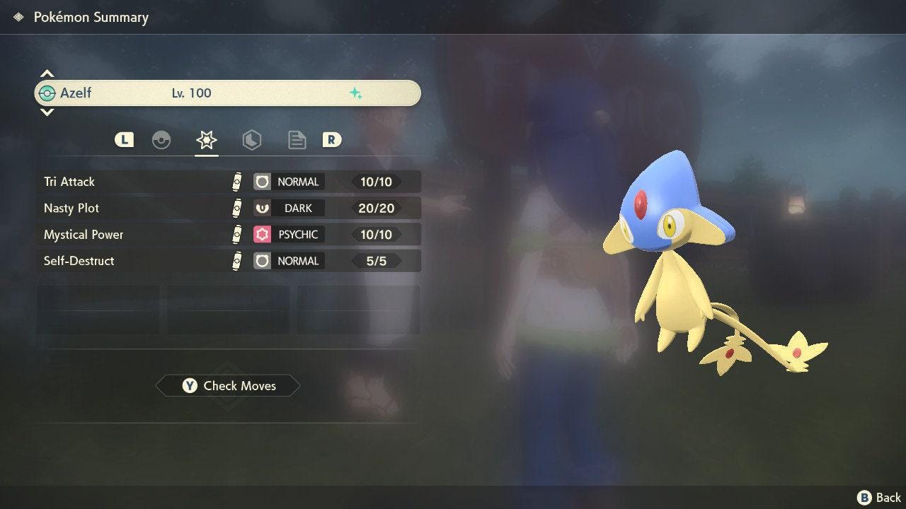 Shiny AZELF Pokemon Legends Arceus 6IV Competitive Battle Ready – Legends Arceus Pokémon card photo