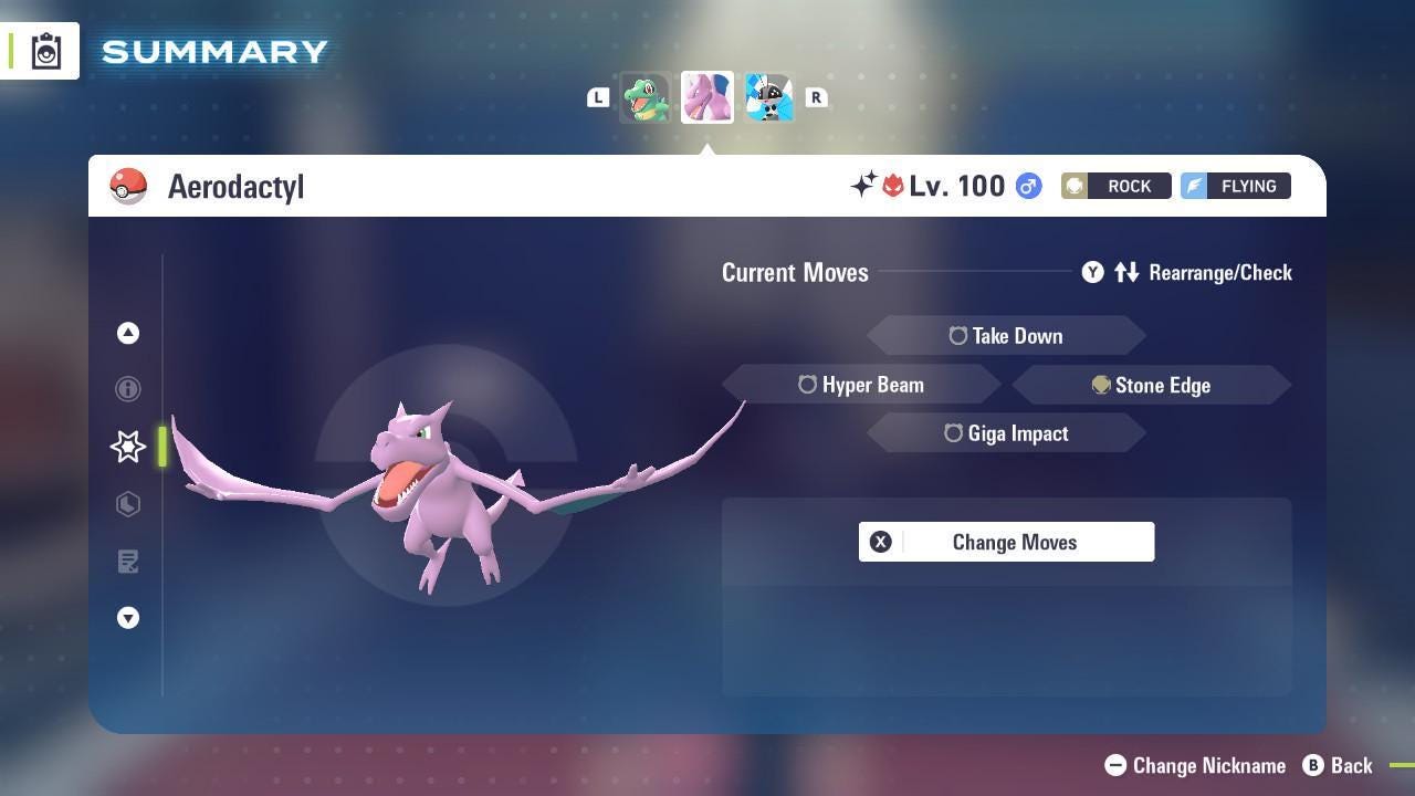 Shiny Alpha Aerodactyl Pokémon Legends ZA 6IV Competitive Battle Ready Pokémon card photo 4