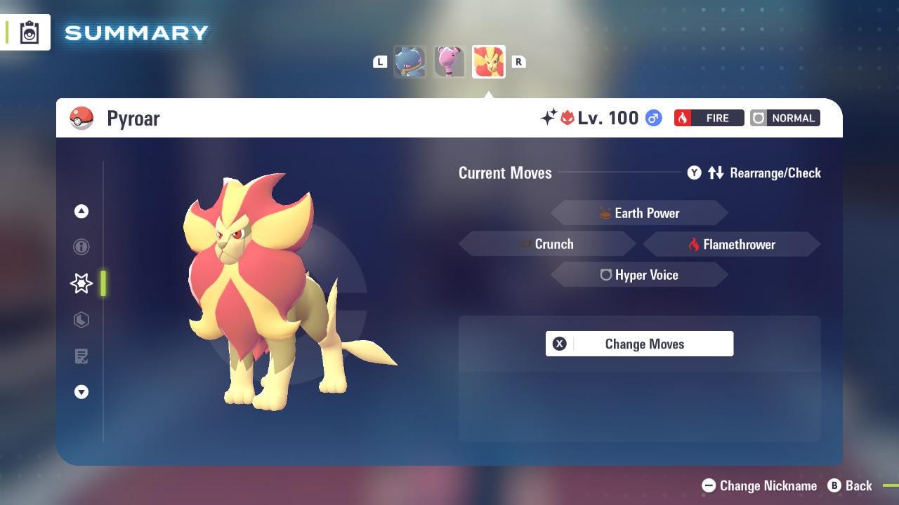 Shiny Alpha Pyroar Pokémon Legends ZA 6IV Competitive Battle Ready Pokémon card photo 3
