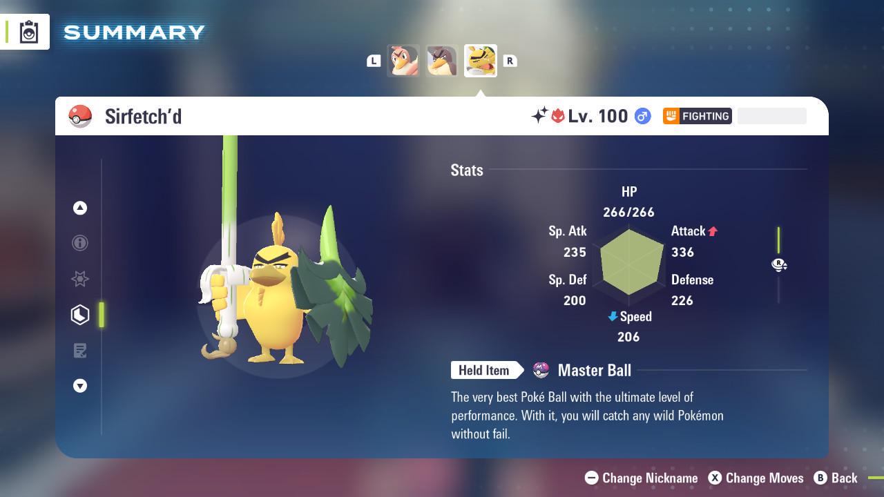 Alpha Sirfetch’d Shiny 6IV Pokemon Legends ZA Mega Dimension DLC Pokemon Legends Za Mega Dimension DLC 6IV Competitive Battle Ready Pokémon card photo 2