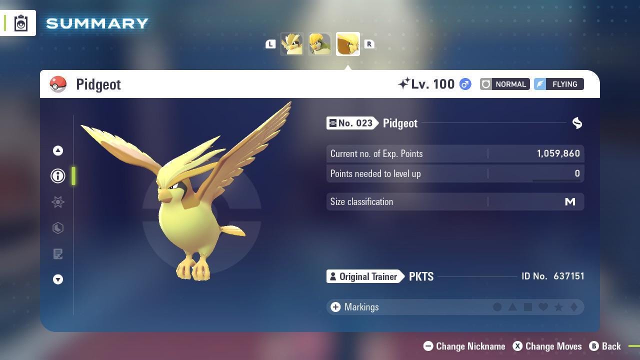 Shiny PIDGEOT Pokémon Legends ZA 6IV Competitive Battle Ready Pokémon card photo 2