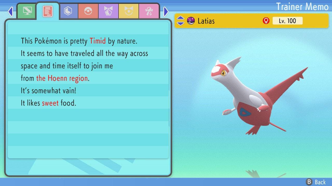 NON SHINY 6IV LATIAS Pokémon Brilliant Diamond and Shining Pearl 6IV Pokemon Competitive Battle Ready + EVs Free Shiny Ev Trained Pokémon card photo 2