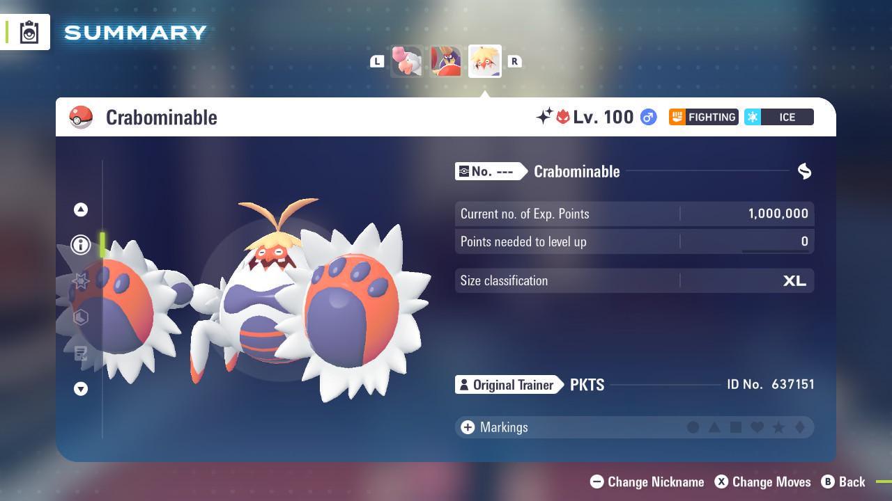 Фото покемона Shiny Alpha Crabominable Pokémon Legends ZA 6IV Готов к соревновательным боям 3