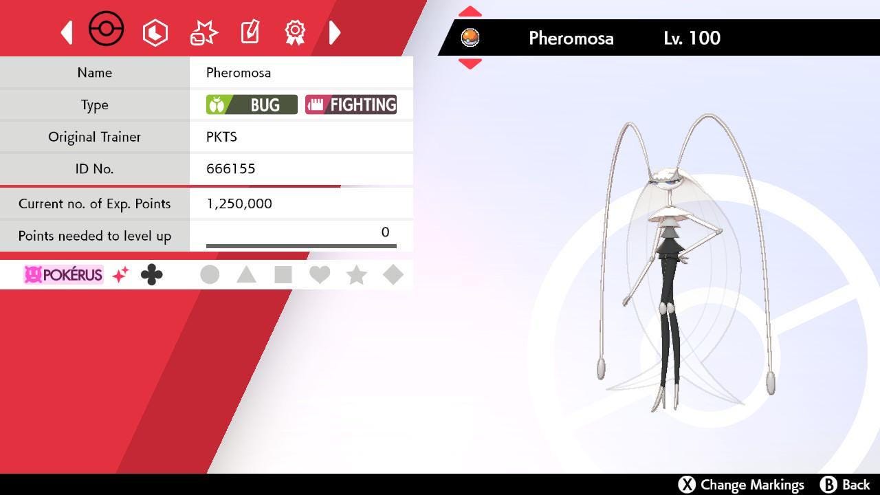 Shiny PHEROMOSA Pokemon Sword Shield 6IV Competitive Battle Ready – Sword & Shield Pokémon card photo