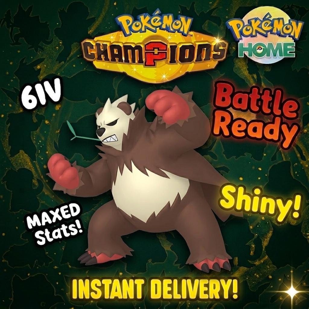 Shiny Pangoro Pokémon Champions 6IV Competitive Battle Ready – Champions Pokémon card photo