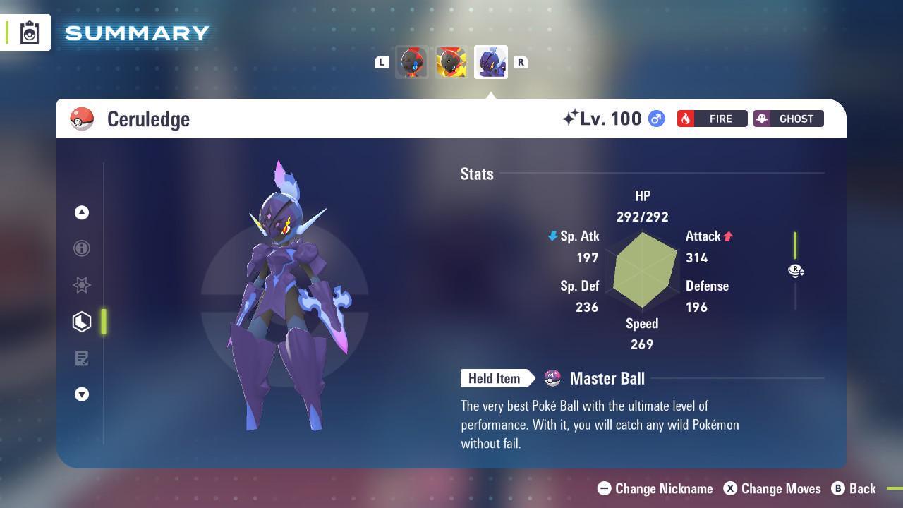 Shiny Ceruledge Pokemon Legends ZA Mega Dimension DLC 6IV Competitive Battle Ready Pokémon card photo 2