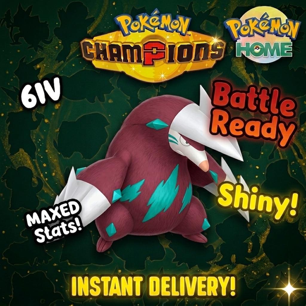 Shiny Excadrill Pokémon Champions 6IV Competitive Battle Ready – Champions Pokémon card photo