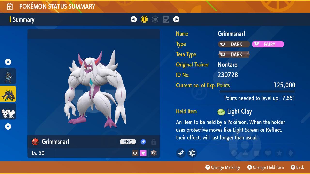Pokemon Scarlet and Violet Shiny 6IV Event Chaiyawat Traiwichcha's Grimmsnarl Competitive Battle Ready – Exclusive Event Pokémon Pokémon card photo