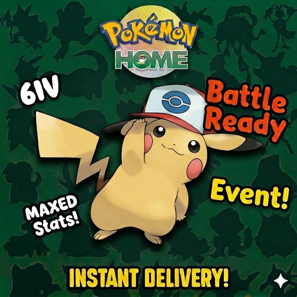 Pokemon Home ASH PIKACHU EVENT Unova Cap 6IV Pokemon Scarlet Violet Pokemon Sword Shield, Pokemon Lets Go, Pokemon Legends Arceus – Legends Arceus Pokémon card photo