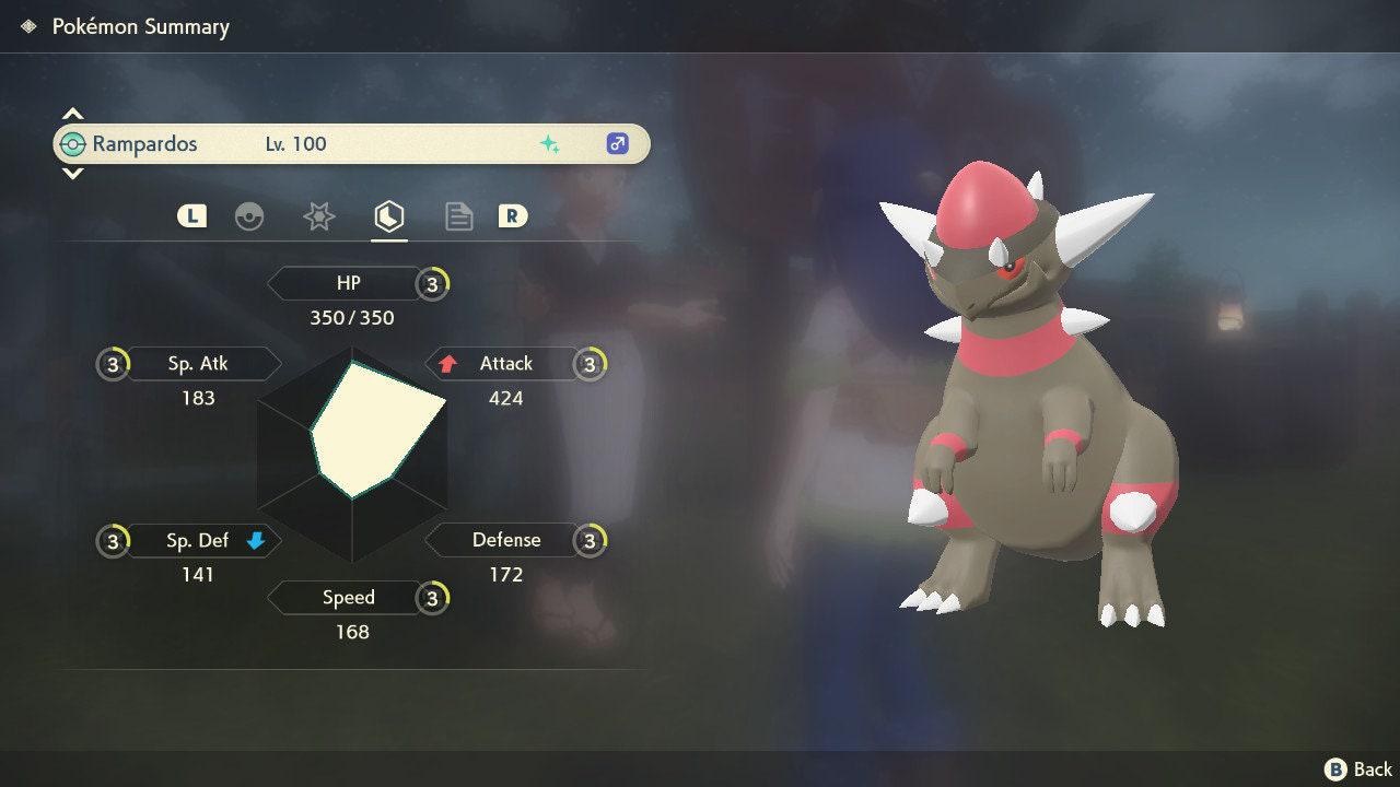 Shiny RAMPARDOS Pokemon Legends Arceus 6IV Competitive Battle Ready Pokémon card photo 3