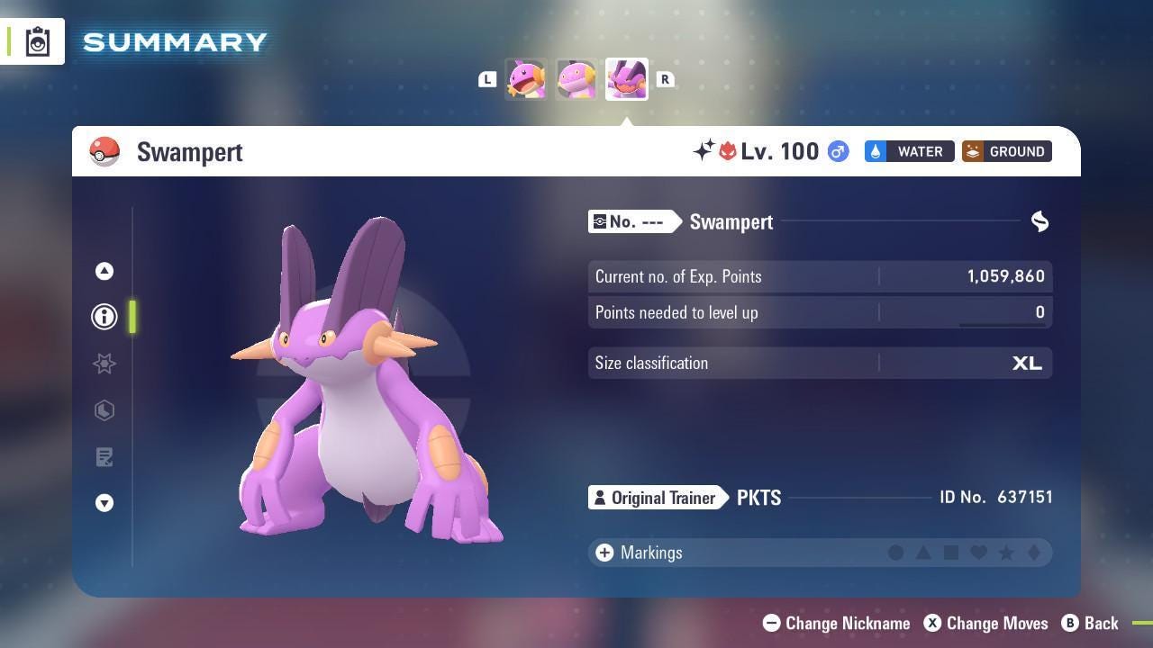 Shiny Alpha Swampert Pokemon Legends Za Mega Dimension DLC 6IV Competitive Battle Ready Pokémon card photo 3