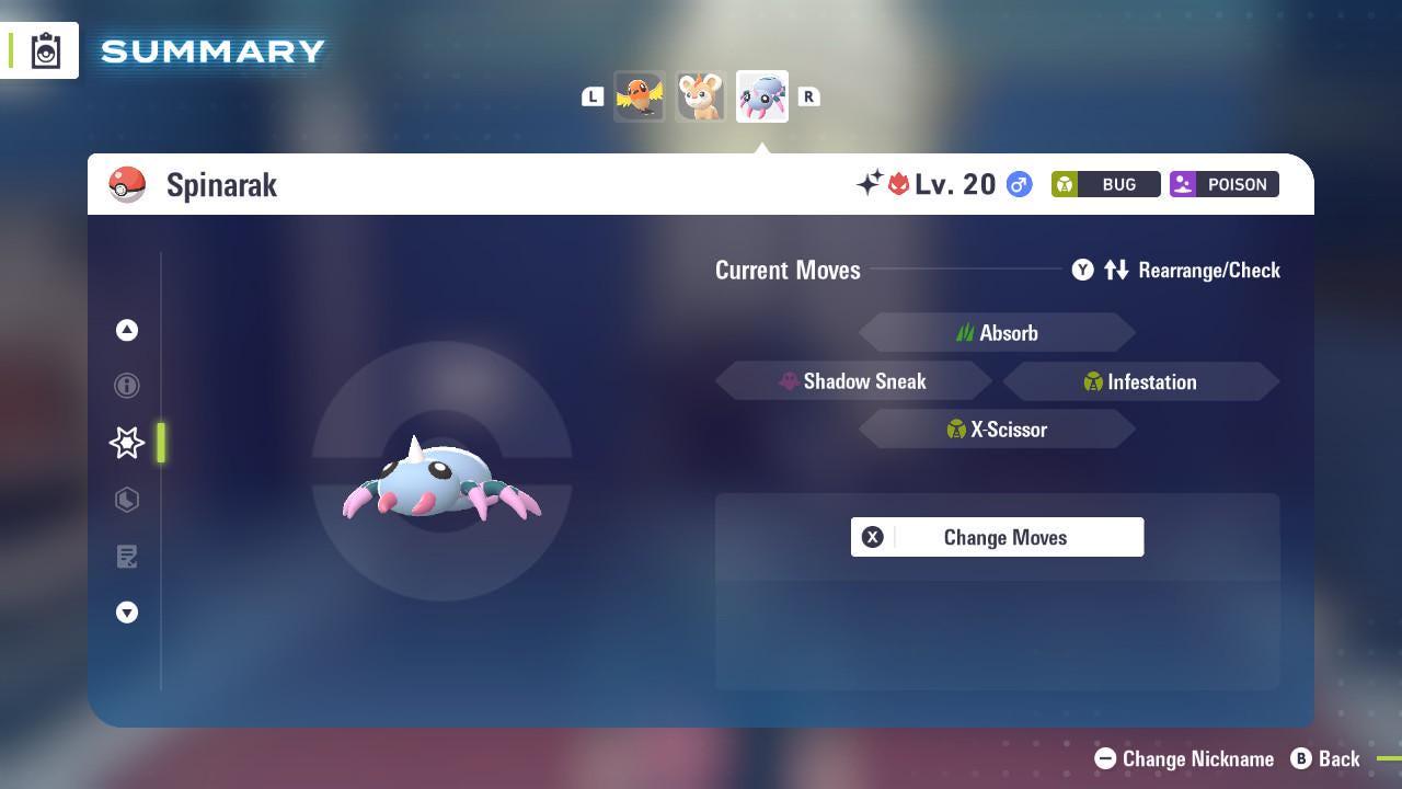 Shiny Alpha Spinarak Pokémon Legends ZA 6IV Competitive Battle Ready Pokémon card photo 3