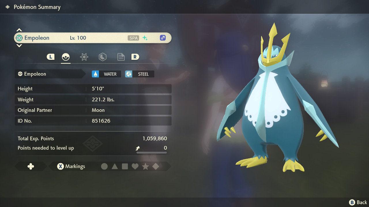 Shiny EMPOLEON Pokemon Legends Arceus 6IV Competitive Battle Ready Pokémon card photo 2