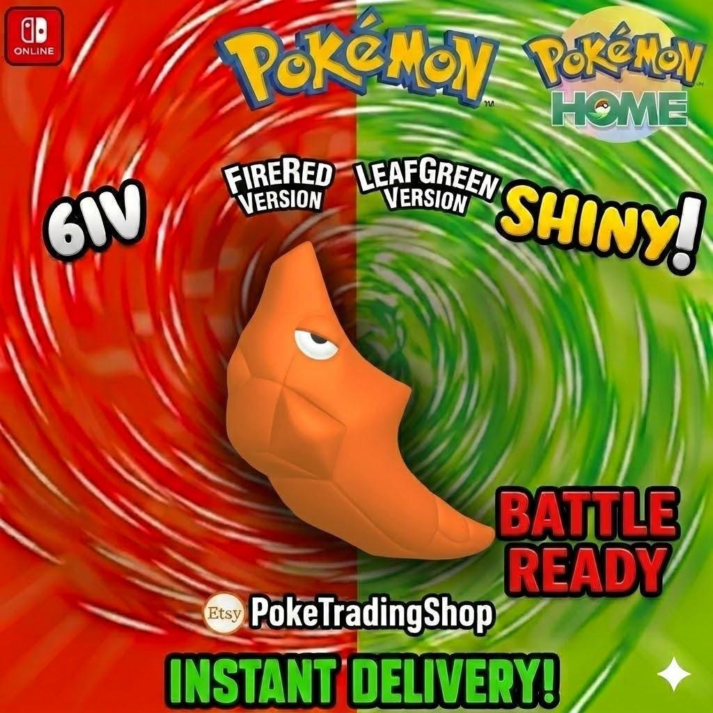 Foto de la carta Pokémon SHINY METAPOD Pokémon Rojo Fuego Verde Hoja 6IV Listo para la Batalla Competitiva