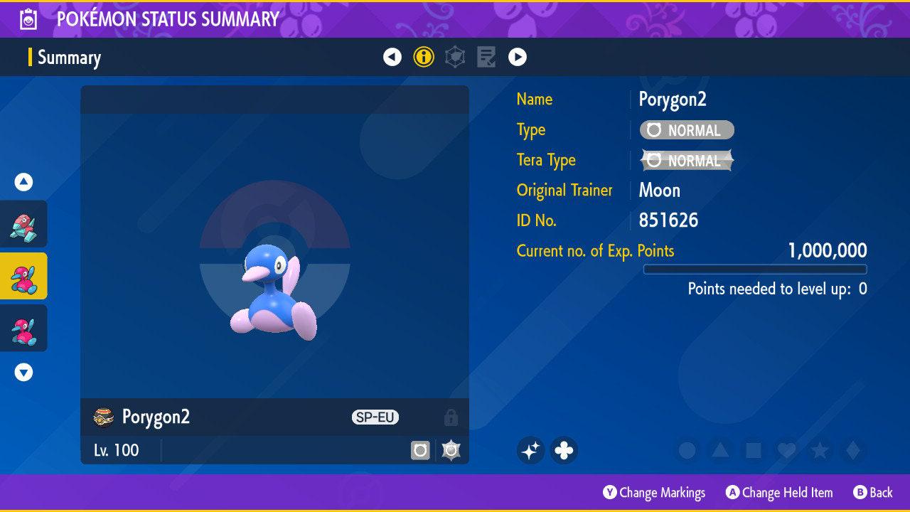 Foto de la carta Pokémon PORYGON2 Variocolor Pokémon Escarlata y Púrpura 6IV Competitivo Listo para la Batalla