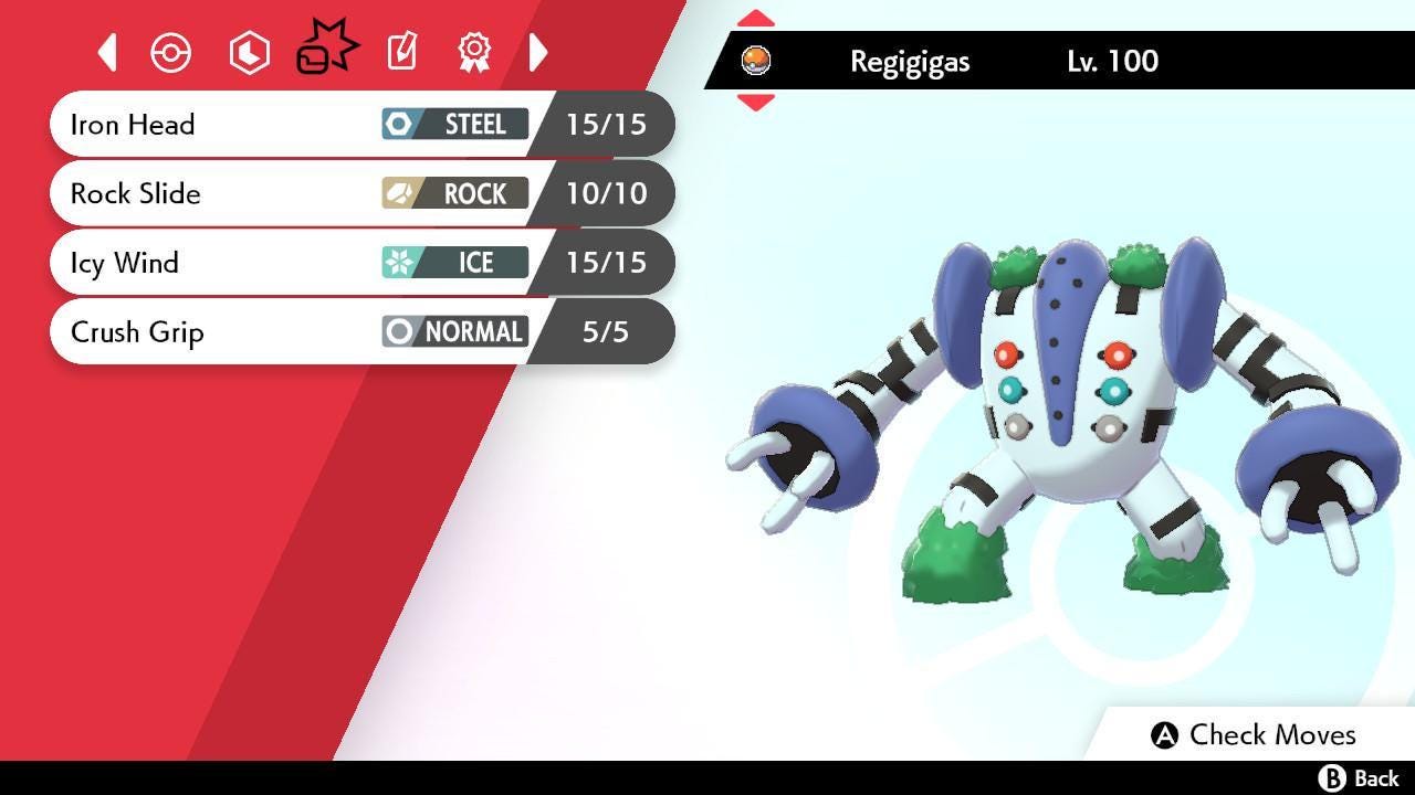 Shiny REGIGIGAS Pokemon Sword Shield 6IV Competitive Battle Ready Pokémon card photo 3