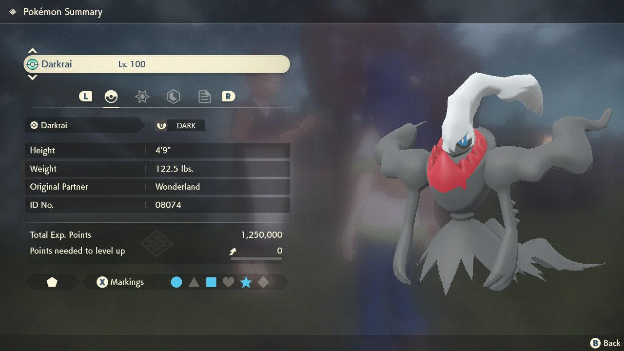 NON Shiny DARKRAI Pokémon Legends Arceus 6IV Pokemon Mythical Pokemon Competitive Battle Ready + EVs Free Shiny Ev Trained Pokémon card photo 2