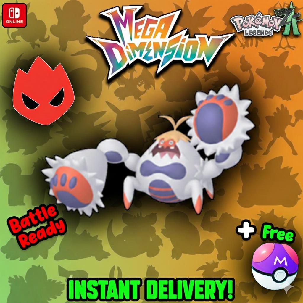 Foto de la carta Pokémon Shiny Alpha Crabominable Pokémon Leyendas ZA 6IV Listo para el Combate Competitivo