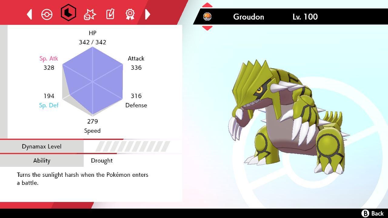Shiny GROUDON Pokemon Sword Shield 6IV Competitive Battle Ready Pokémon card photo 2