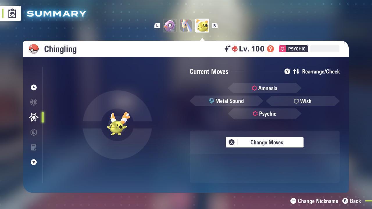 Foto de la carta Pokémon Shiny Alpha Chingling Pokémon Legends ZA 6IV Listo para la Batalla Competitiva 3
