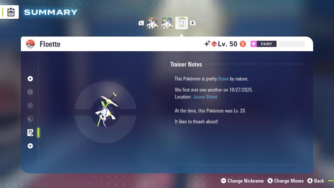 Shiny Alpha White Floette Pokémon Legends ZA 6IV Competitive Battle Ready Pokémon card photo 4
