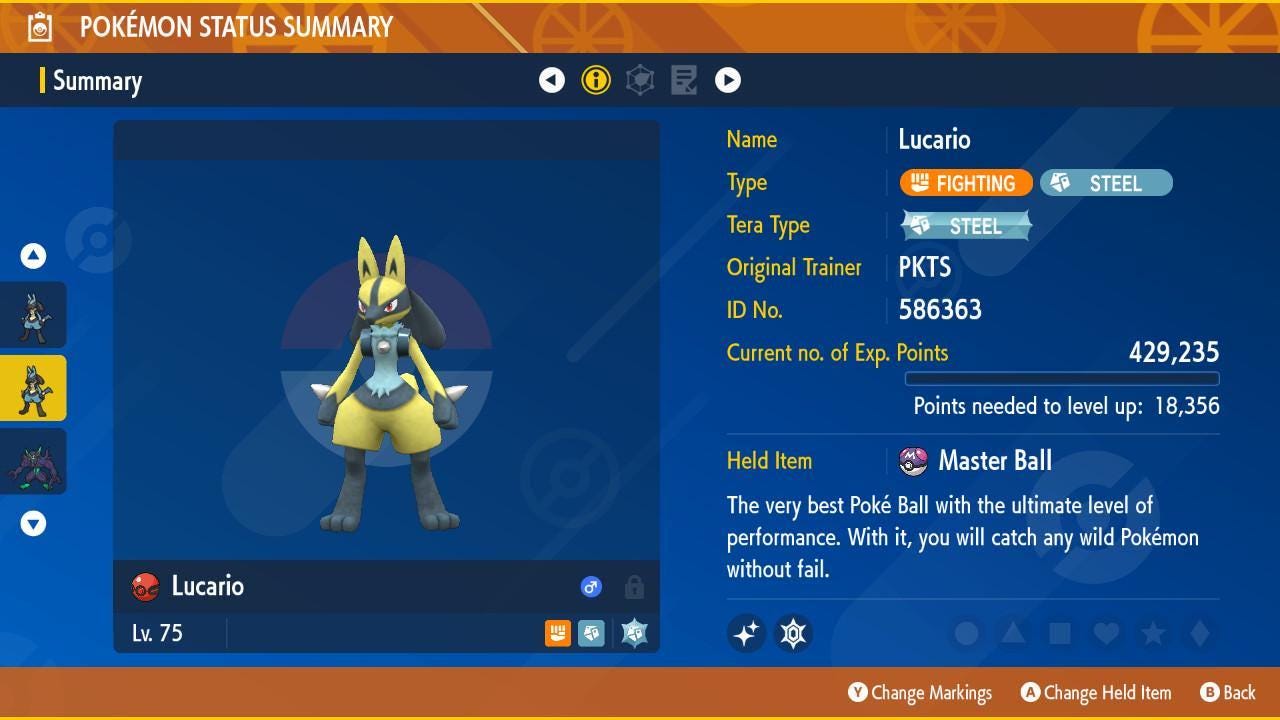 Pokemon Scarlet and Violet Shiny 6IV Event HOME Lucario Pokémon Legends ZA 6IV Competitive Battle Ready Legend ZA Mega Evolution – Exclusive Event Pokémon Pokémon card photo