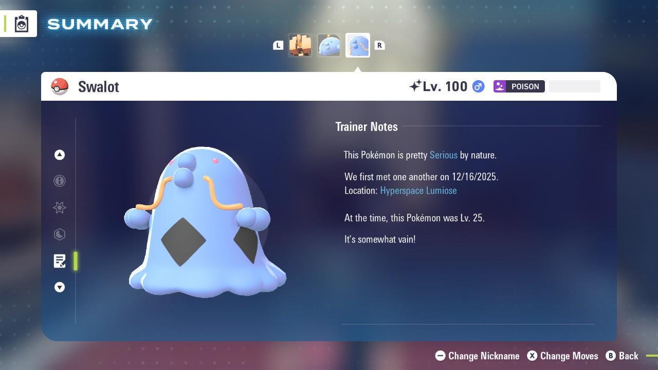 Фото покемона Shiny Swalot Pokemon Legends ZA Mega Dimension DLC 6IV Готов к соревновательным боям 4