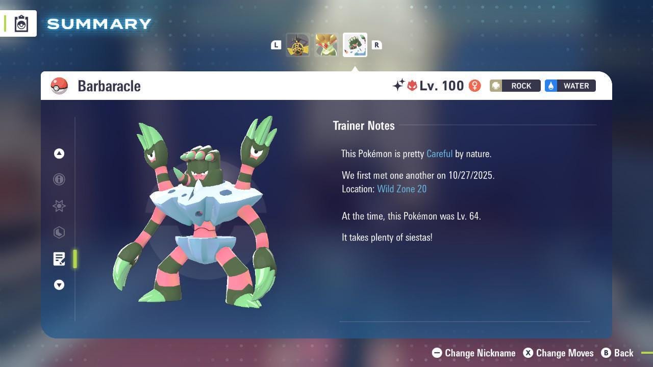 Shiny Alpha Barbaracle Pokémon Legends ZA 6IV Competitive Battle Ready Pokémon card photo 4