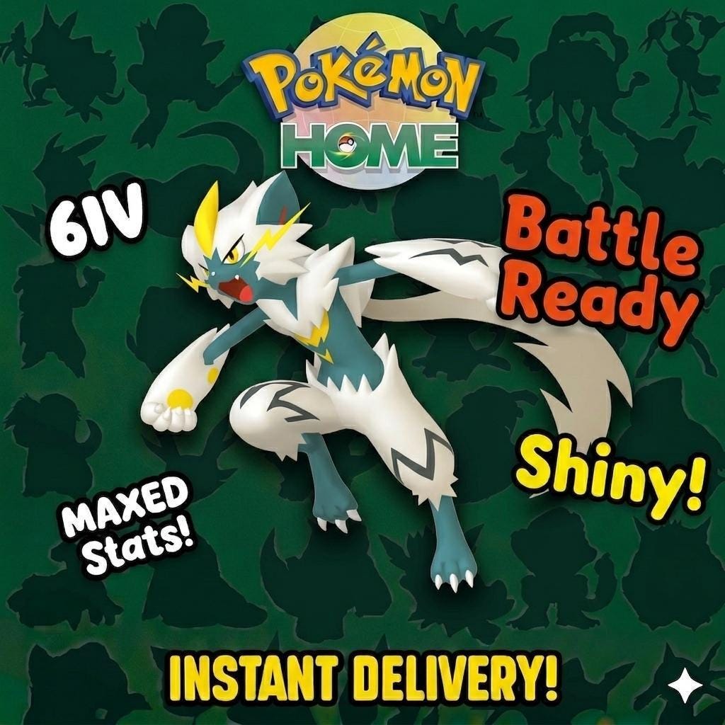 Shiny ZERAORA Pokémon HOME 6IV Competitive Battle Ready – Pokémon HOME Transfers Pokémon card photo