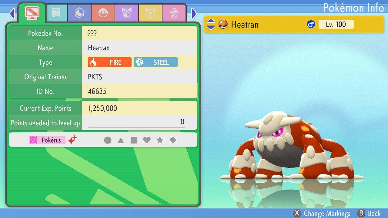 SHINY 6IV HEATRAN Pokemon Brilliant Diamond Shining Pearl 6IV Competitive Battle Ready Pokémon card photo 2