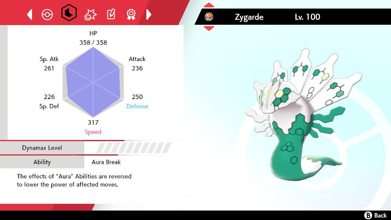 Shiny ZYGARDE Pokemon Sword Shield 6IV Competitive Battle Ready Pokémon card photo 3