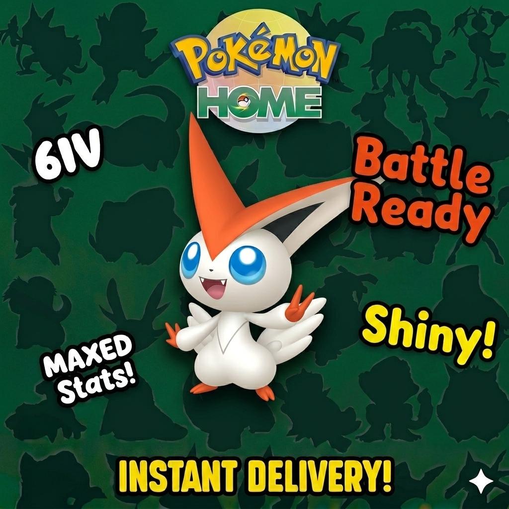 Shiny VICTINI Pokémon HOME 6IV Competitive Battle Ready – Pokémon HOME Transfers Pokémon card photo