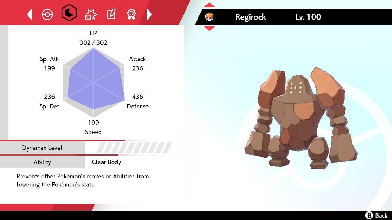Shiny REGIROCK Pokemon Sword Shield 6IV Competitive Battle Ready Pokémon card photo 2
