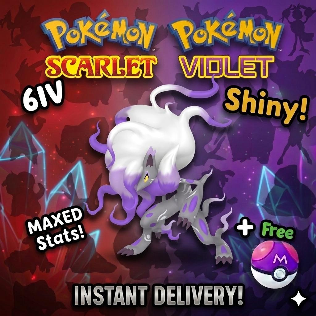 Shiny Hisuian ZOROARK Pokémon Scarlet Violet 6IV Competitive Battle Ready – Scarlet & Violet Pokémon card photo