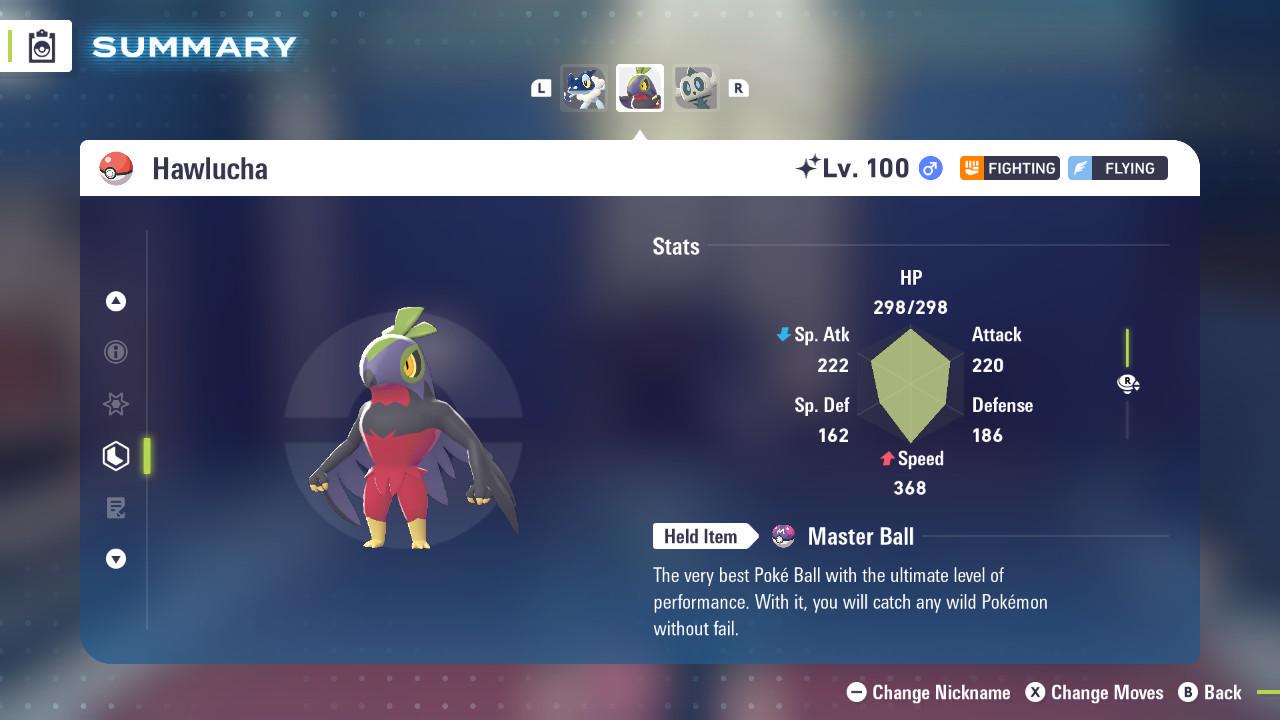Shiny HAWLUCHA Pokémon Legends ZA 6IV Competitive Battle Ready Pokémon card photo 2
