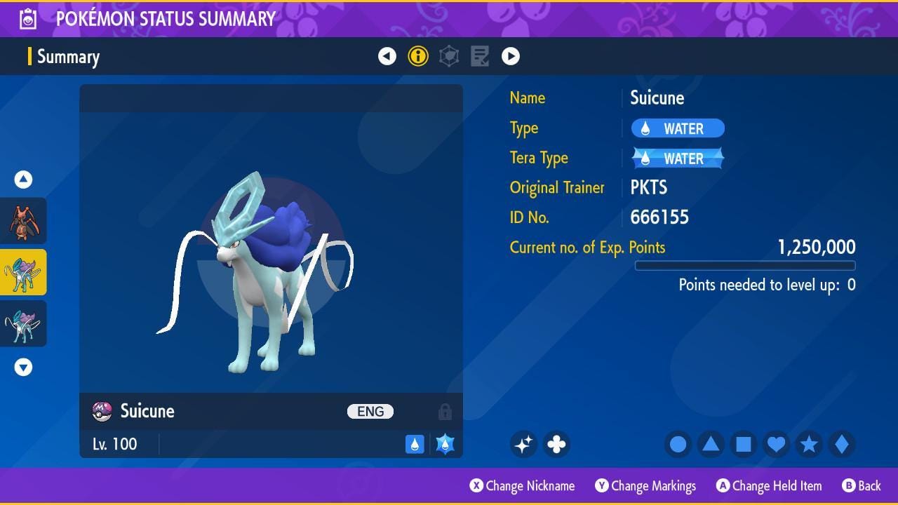 Shiny SUICUNE Pokémon Scarlet and Violet 6IV Competitive Battle Ready Pokémon card photo 2