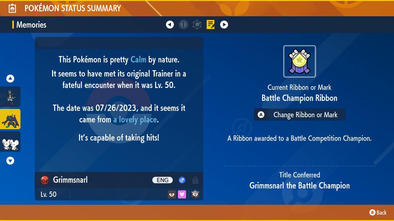 Pokemon Scarlet and Violet Shiny 6IV Event Chaiyawat Traiwichcha's Grimmsnarl Competitive Battle Ready Pokémon card photo 3