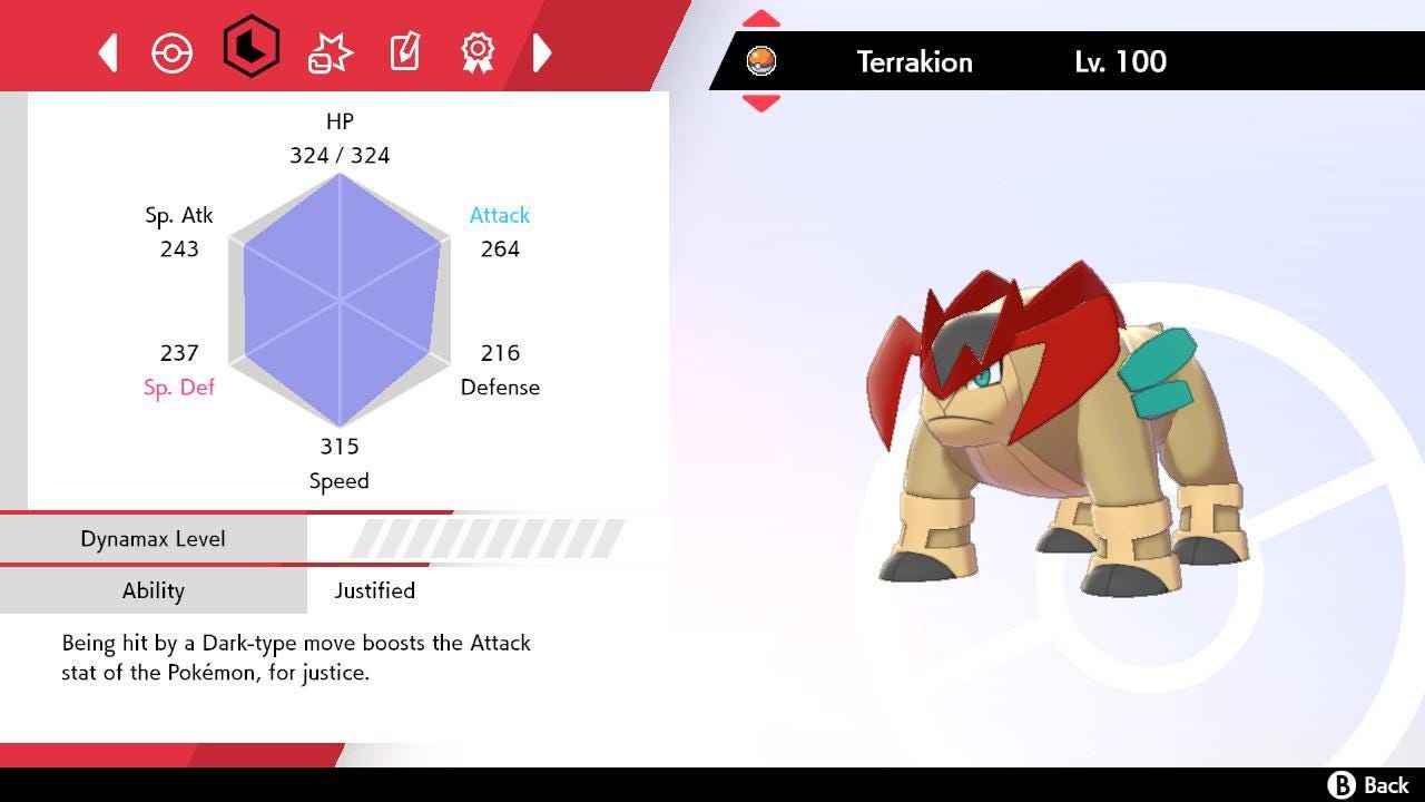 Shiny TERRAKION Pokemon Sword Shield 6IV Competitive Battle Ready Pokémon card photo 2
