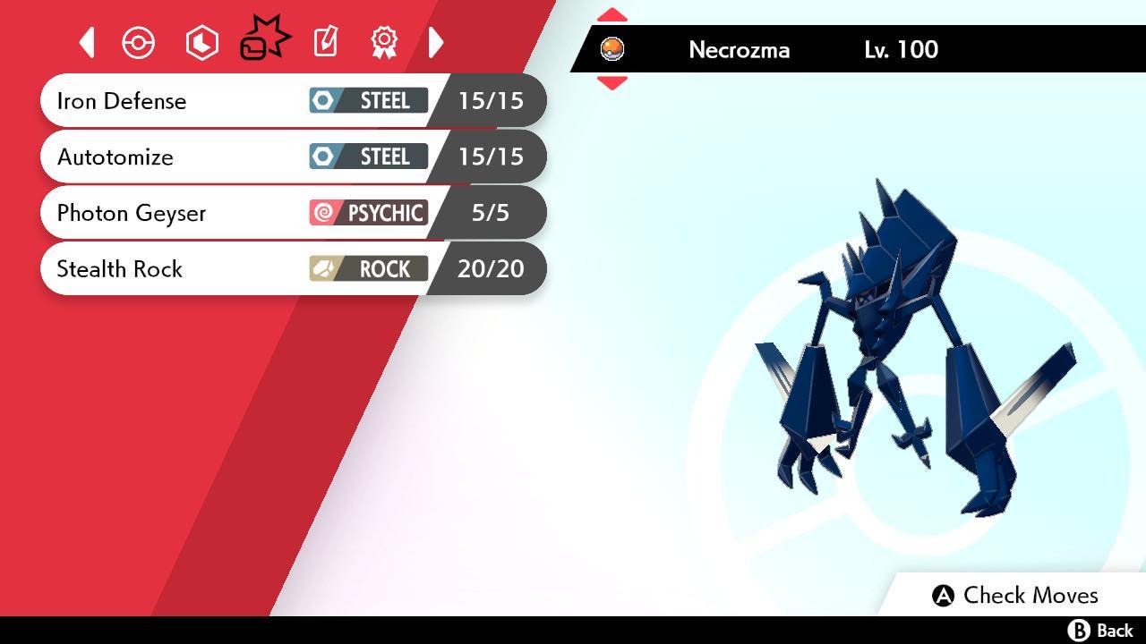 Shiny NECROZMA Pokemon Sword Shield 6IV Competitive Battle Ready Pokémon card photo 3