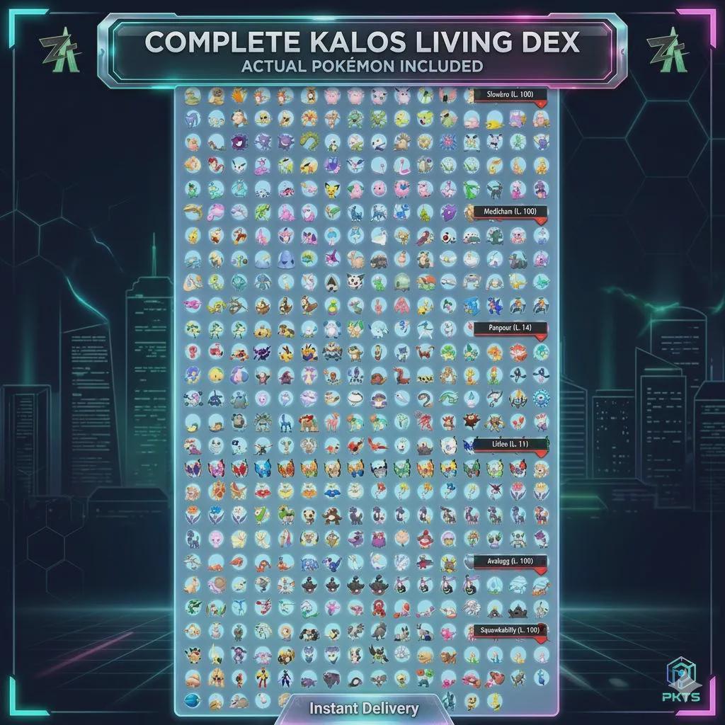 Complete Pokemon Legends Z A Living Dex All Mega Evolutions 430+ Pokemon Forms Mega Dimension DLC Finish Your Pokedex Fast Pokémon card photo 4