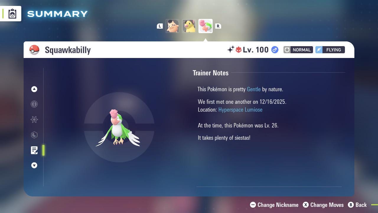 Foto de la carta Pokémon Shiny Alpha Squawkabilly Verde 6IV Listo para la Batalla Competitiva 4