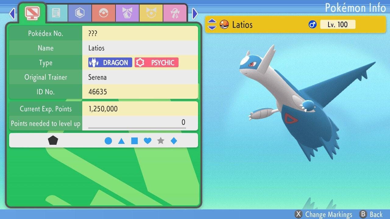 NON SHINY 6IV LATIOS Pokémon Brilliant Diamond and Shining Pearl 6IV Pokemon Competitive Battle Ready + EVs Free Shiny Ev Trained Pokémon card photo 2