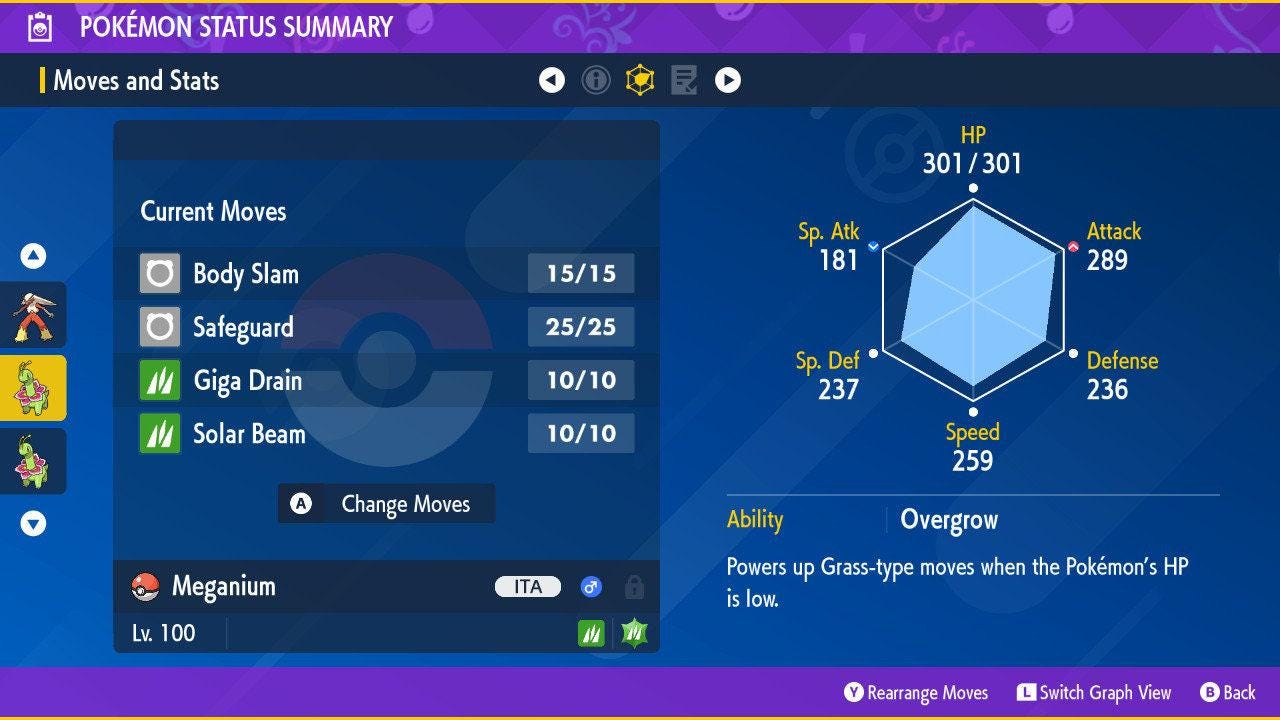 Shiny MEGANIUM Pokémon Scarlet and Violet 6IV Competitive Battle Ready Pokémon card photo 3