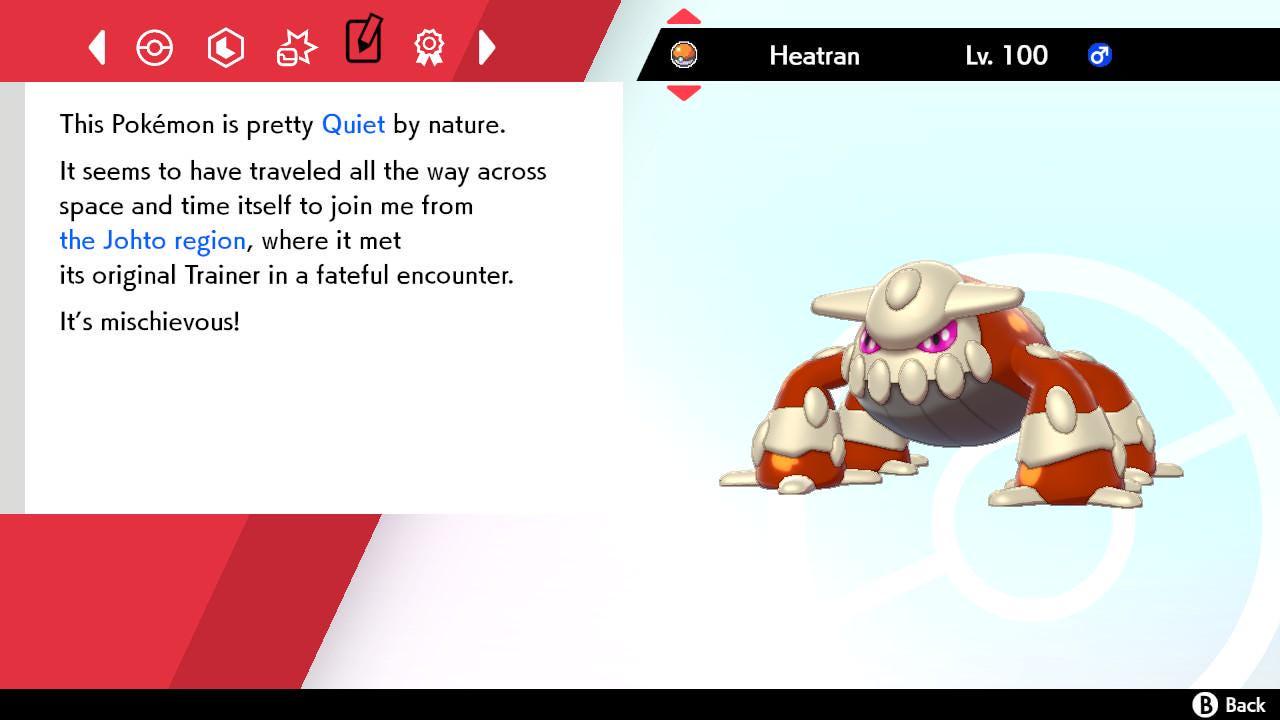 Shiny HEATRAN Pokemon Sword Shield 6IV Competitive Battle Ready Pokémon card photo 4