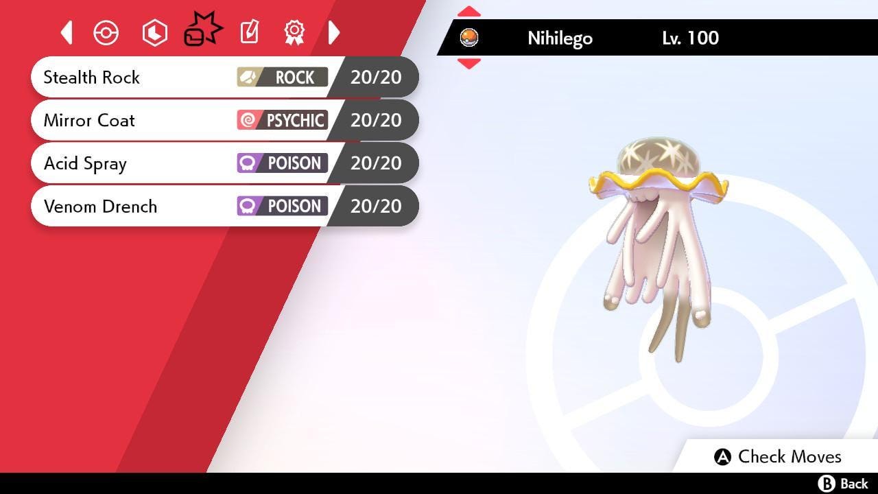 Shiny NIHILEGO Pokemon Sword Shield 6IV Competitive Battle Ready Pokémon card photo 3