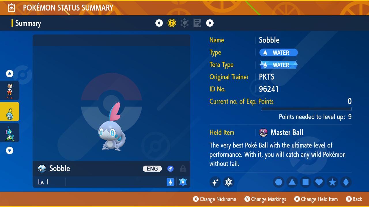 Shiny SOBBLE Pokémon Scarlet Violet 6IV Competitive Battle Ready – Scarlet & Violet Pokémon card photo