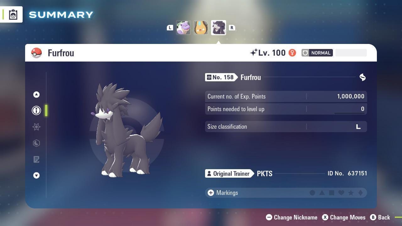 Фото покемона Блестящий FURFROU Pokémon Legends ZA 6IV Готов к соревновательным битвам 3