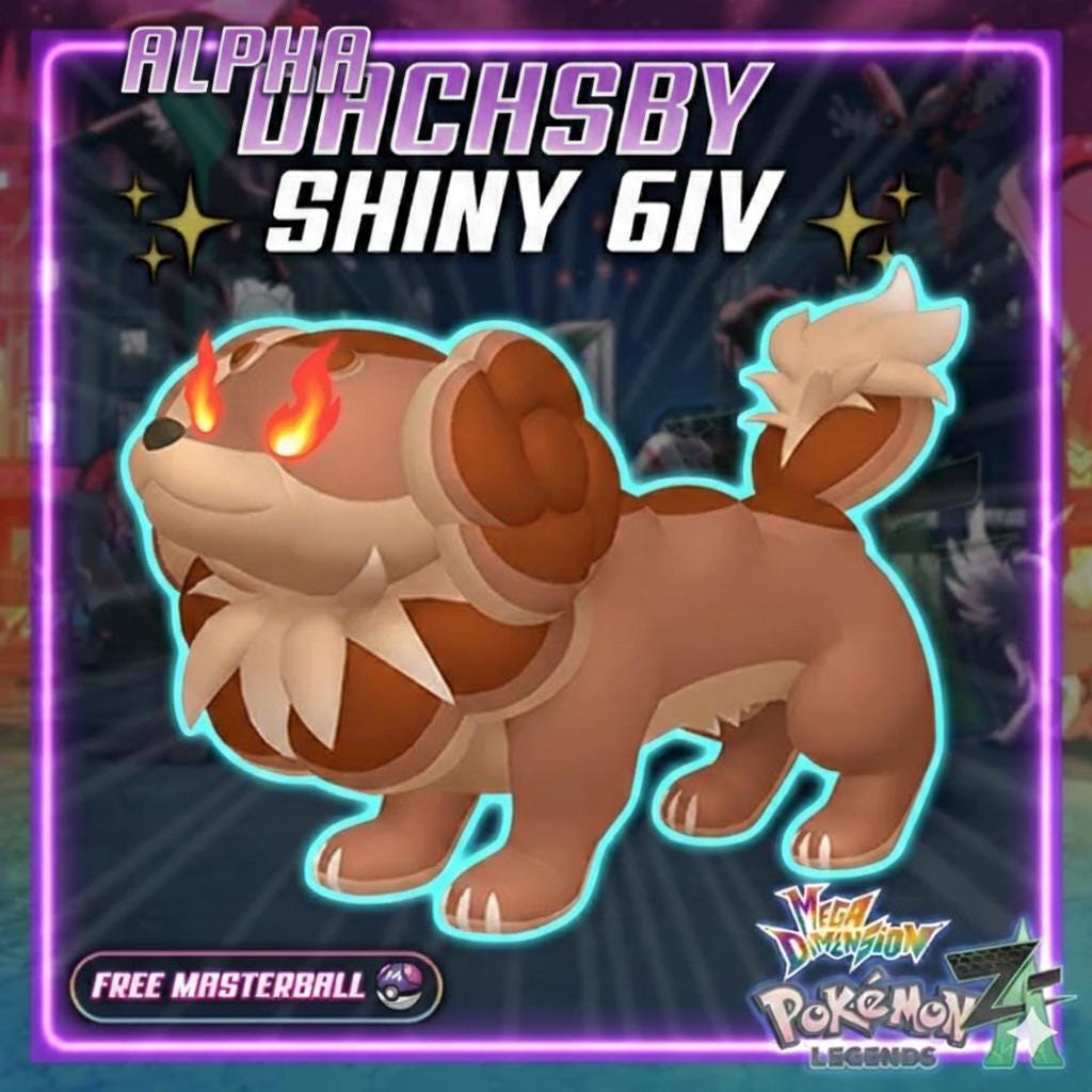 Shiny Alpha Dachsbun Pokemon Legends Za Mega Dimension DLC 6IV Competitive Battle Ready Pokémon card photo