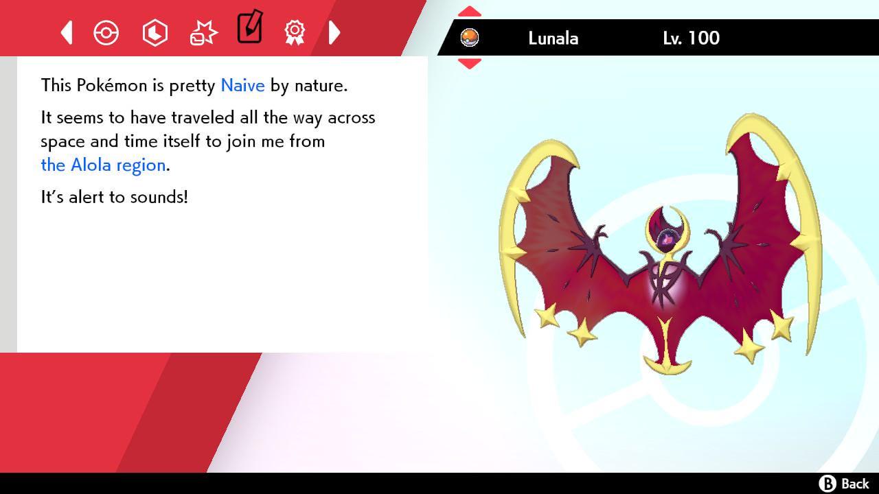 Shiny LUNALA Pokemon Sword Shield 6IV Competitive Battle Ready Pokémon card photo 4
